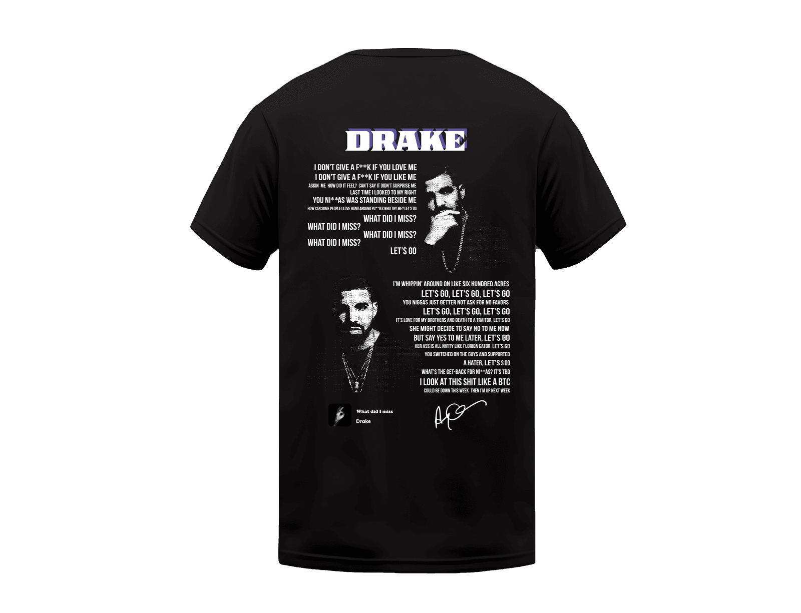 KIKO WEAR Drake Black T-shirt